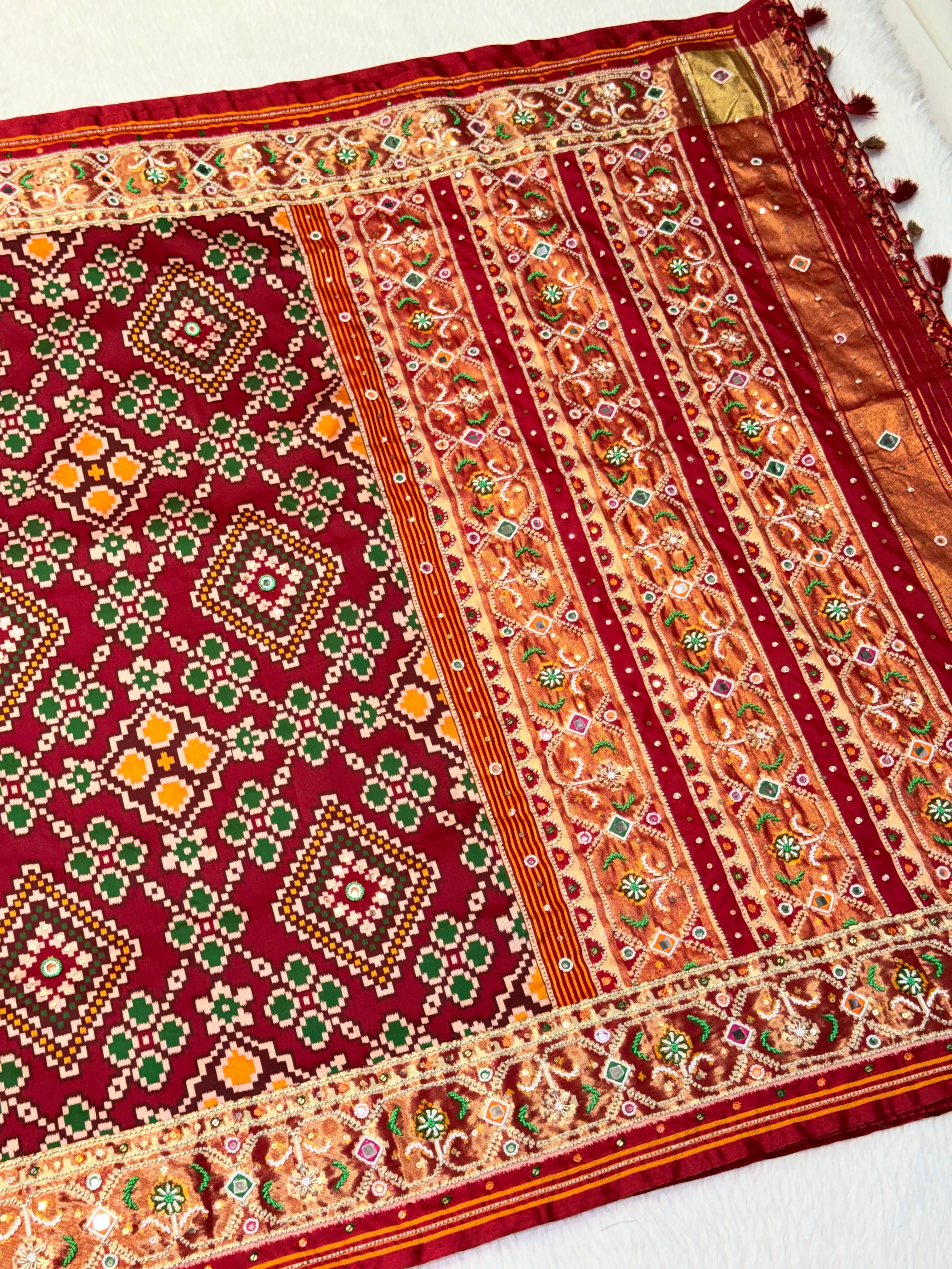 Patola Saree With Handwork