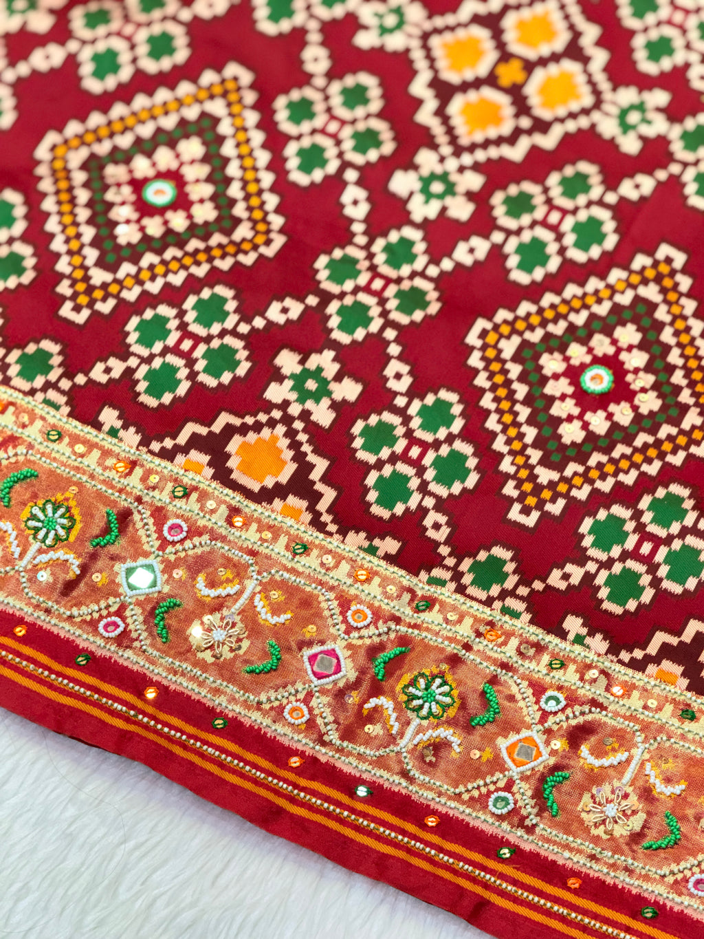 Patola Saree With Handwork