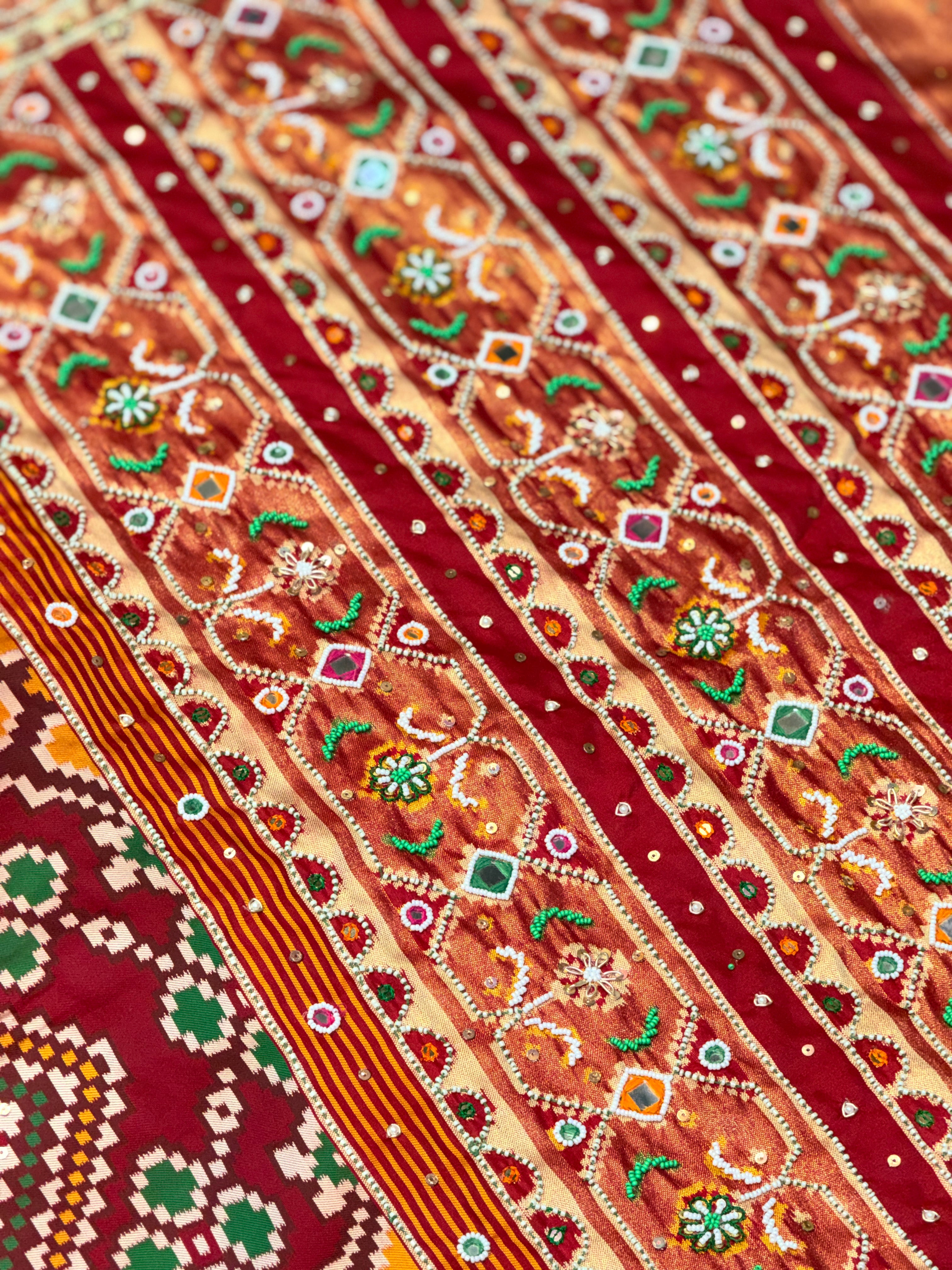 Patola Saree With Handwork