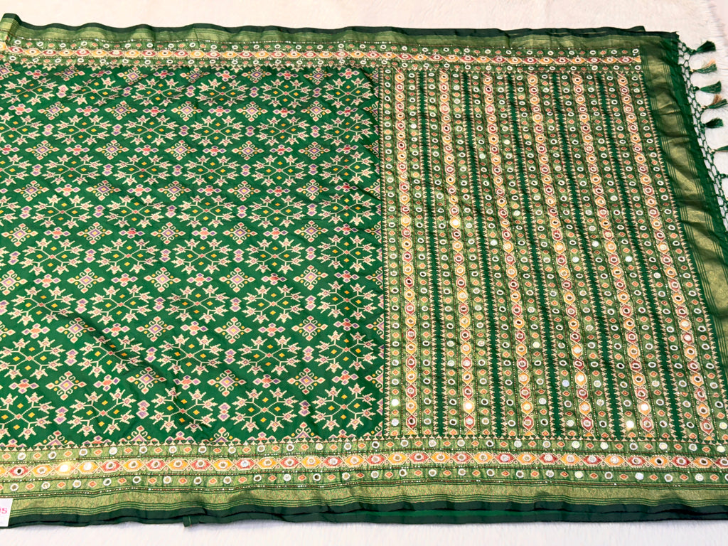 Patola Saree With Hand Embroidery