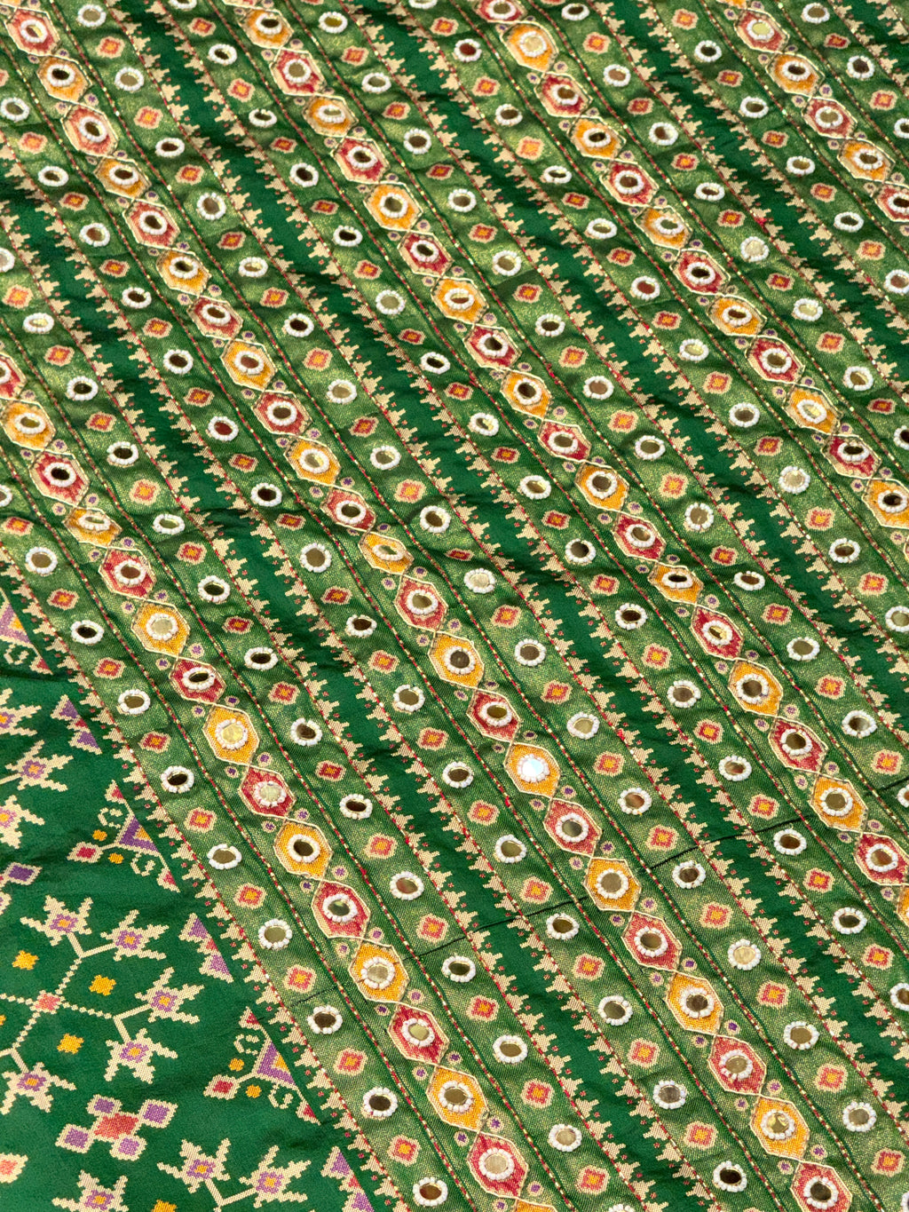 Patola Saree With Hand Embroidery