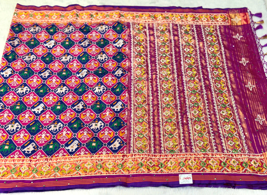 Patola Saree With Handwork